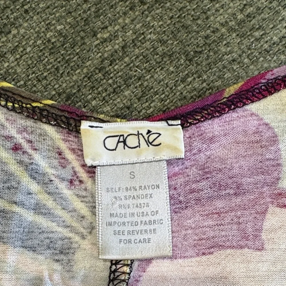 Cache Vibrant Floral V-Neck Mini Dress - Picture 2 of 2